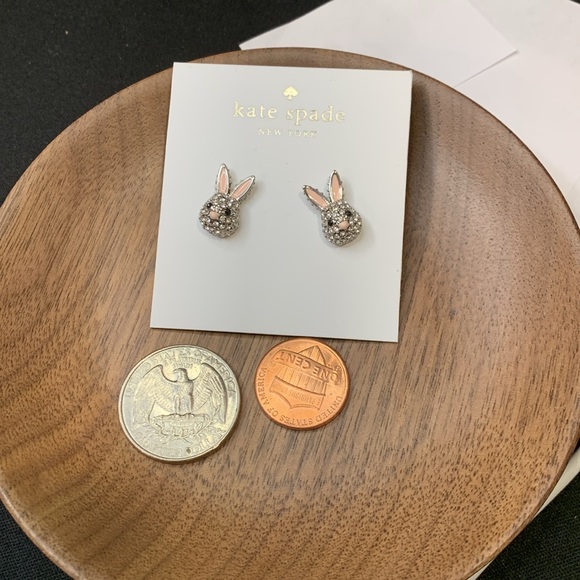 COPY - Kate Spade rabbit bunny head stud earrings - Picture 3 of 3